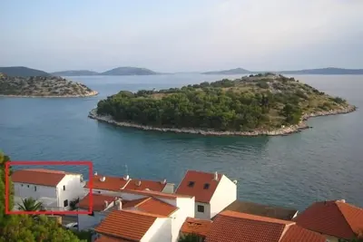 Appartement Studio dans Tribunj avec vue mer, Balcon, Climatisation, Wifi (68-1)