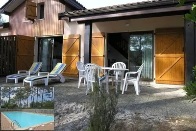 Image de Maison 3 chambres pour 6 personnes, résidence avec piscine les présidents à Lacanau