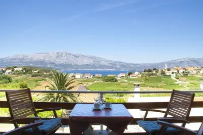 Image de Appartement dans Lumbarda avec vue mer, Balcon, Climatisation, Wifi (4432-2)