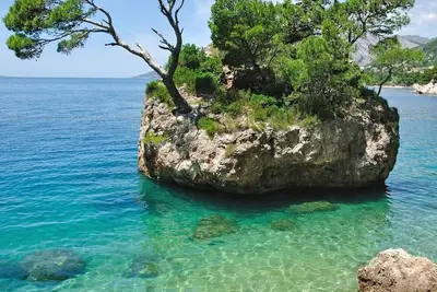 Image de Maison de vacances dans Brela avec vue mer, Climatisation, Wifi, Machine à laver (3514-1)