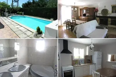 Image de Maison indépendante, 3 chambres, 6 personnes, piscine privée à Lacanau océan