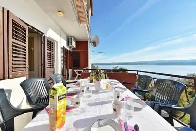 Appartement dans Lokva Rogoznica avec vue mer, terrasse, Climatisation, Lave-vaisselle (4184-2)