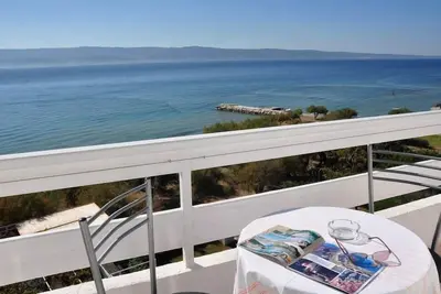 Appartement Studio dans Duće avec vue mer, Balcon, Climatisation, Wifi (3425-6)