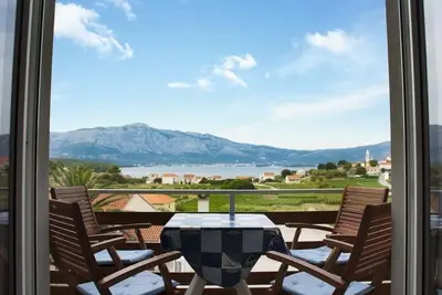 Image de Appartement dans Lumbarda avec vue mer, Balcon, Climatisation, Wifi (4432-3)