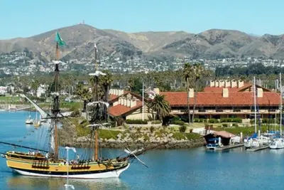 Image de Jour de l'an décembre 2019 Côte californienne Ventura Harbour Océan Pacifique