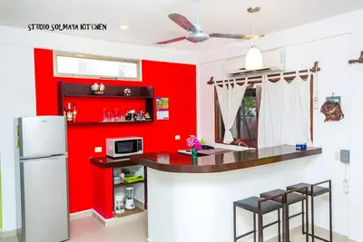 Image de Cozumel, Mexique. Studio Sol Maya. Près des plages, des magasins, de la plongée et des restaurants.