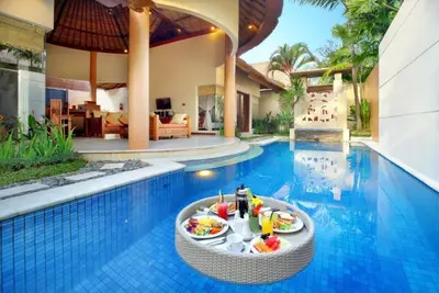 Image de Villa une chambre, piscine privée, à pied de la plage