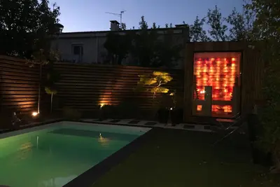 Image de Urban House Toulouse : Maison moderne, Jardin Zen esprit Japonais, Piscine