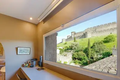 Confortable, appartement, proximité, vue sur la cité de Carcassonne, Aude