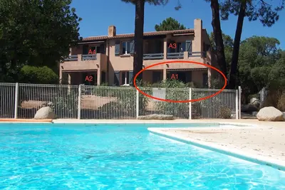Image de Studio du bas dans villa plage à -900m, grande piscine, situation exceptionnell