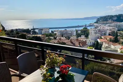 Image de Nice Mont Boron Luxueux 3 pièces Terrasse Vue mer féerique Piscine et Garage