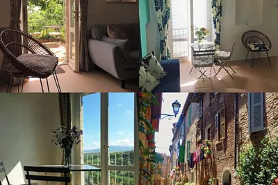 Luxe contemporain dans une maison de ville médiévale avec vue sur la campagne ombrienne