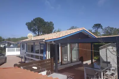 Image de chalet tout confort, en bordure du bassin d Arcachon