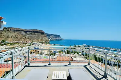 Image de Casa Rustica avec grand salon avec vue sur la mer