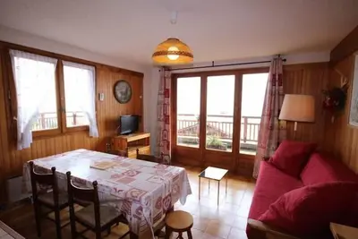 Image de Les Saisies - Appartement 2 pièces cabine, 7 pers, terrasse, casier à skis, garage, plein sud