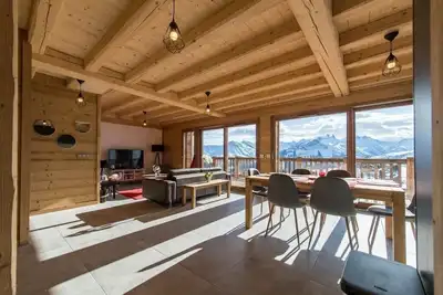 Image de Appartment mansardé sur les pistes, vue panoramique