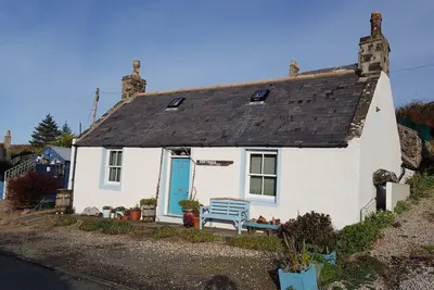 Image de Driftwood Cottage, près du port historique de Portsoy avec un magnifique jardin
