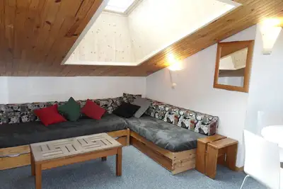 Image de Studio divisible 4 pers avec balcon et vue pistes