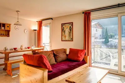 Image de Appartement 2* à Brides-les-Bains, 1ch, 2 parkings, balcon sud, proche télécabine et thermes