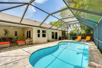 Nouveau! Venise moderne maison w / Lanai, 1mi à Prvt Beach