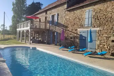 Image de Ferme de luxe dans la vallée de la Dordogne, grande piscine chauffée privée, vue imprenable