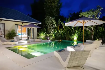 Image de Layali Breeze Villa avec piscine privée et lieu de détente situé à Pecatu Bali