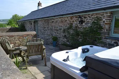 Image de Grange convertie, avec bain à remous près des plages du nord du Devon