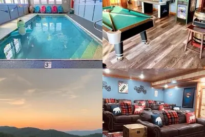 Image de Piscine INTÉRIEURE CHAUFFÉE - Vues Imprenables - CINÉMA Maison - (Nouvelle Cabine AMÉLIORÉE)