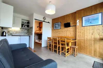 Image de Val Thorens Standort: Ferienwohnung von 38 m2 im 7. Stock, Ski zu den FĂĽĂźen, SĂĽdbalkon