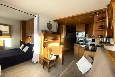 Image de Lage Val Thorens: Schöne Aussicht, 4 Person warme Wohnung, Resort Zentrum