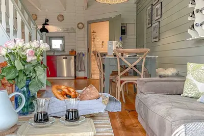 Image de traumHaff Romance des bateliers avec cheminée, sauna et bateau à Rieth am See