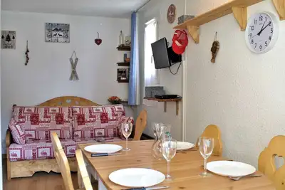 Image de Studio confortable avec balcon près des pistes, 4 couchages - Risoul 1850