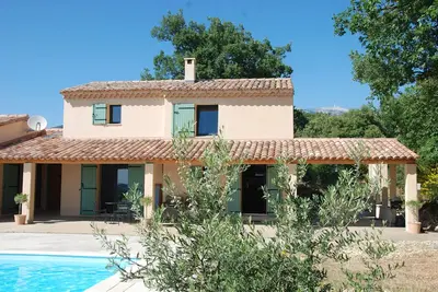 Mas provençal avec vue panoramique et grande piscine chauffée à Bédoin