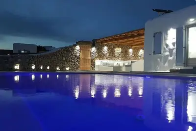 Image de Villa Elmas Ă Pirgi, Mykonos, avec vue mer, piscine, 3 chambres pour 7 personnes