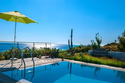 Image de Villa Liakada, superbe vue sur mer, plage accessible à pied, lieu calme.