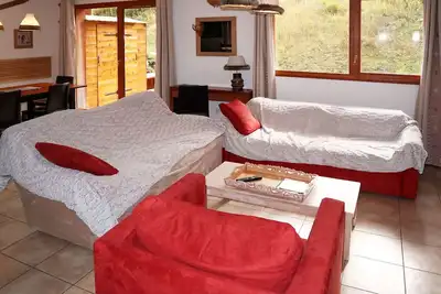 Image de Superbe chalet pour 10 pers. avec piscine, sauna, cheminée, terrasse, skis aux pieds - Les Orres 1800