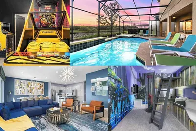 Image de Wonder World avec piscine privée, 10 chambres, salle de cinéma et chambres à thème pour enfants