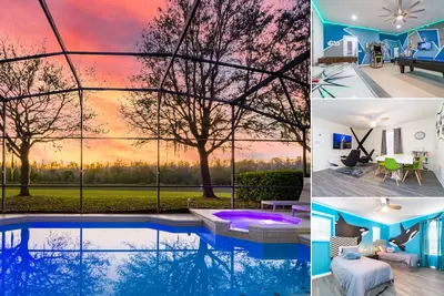 Image de Grande piscine avec spa et salle de jeux - 3 suites Master proches des attractions