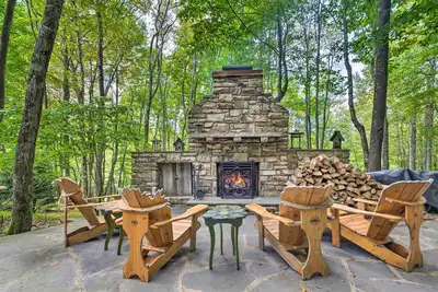 Image de Nouveau! Superbe chalet de montagne de hêtre avec porche + foyer