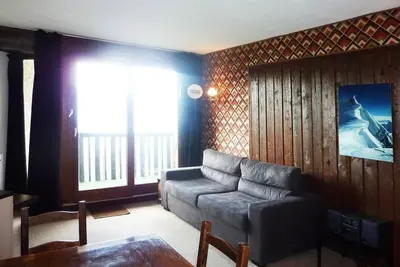 Image de Studio pour 6 pers, skis aux pieds, balcon, ascenseur aux Orres