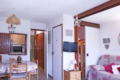 Image de Studio 6 pers, centre station, skis aux pieds, wifi