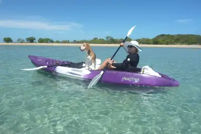 Waterfront studio in Nouméa, Lagoon view for 2 people