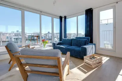 Image de The Nordic House: vue mer, terrasse sur le toit, rampe de mise Ă l'eau, chaise de plage, sauna