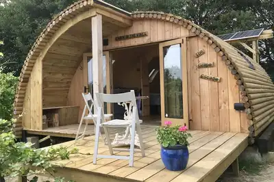 Image de Cabine écologique luxueuse et confortable dans les vignobles: «The Grape Escape» près de Halesworth & Southwold