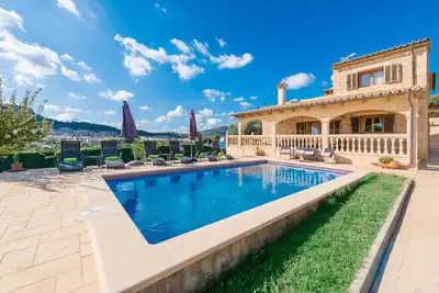 Solluna - Villa with private pool and beautiful views to the town of Son Servera, located