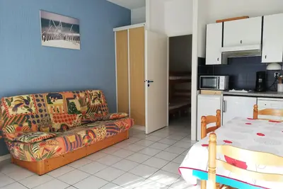 Studio Cabine à Biscarrosse Plage - 4 Pers, Proche Plage et Commerces, Terrasse, Ménage Inclus