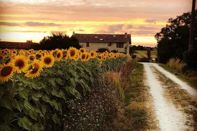 Image de Belle maison de campagne, piscine privée et superbes vues. Pain 1 km Golf à 3 km