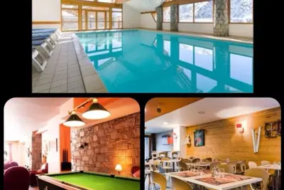 Image de Chalet 10 personnes au pied des pistes - Piscine été / hiver