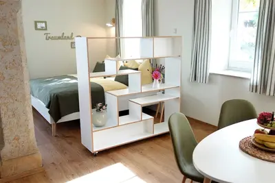 Image de Ferienhof Gräfe - Appartement \"Spring meadow\" avec terrasse, piscine et sauna
