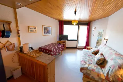 Image de À 200m des pistes de ski, 3ème étage, balcon, télévision, 25m², Vars